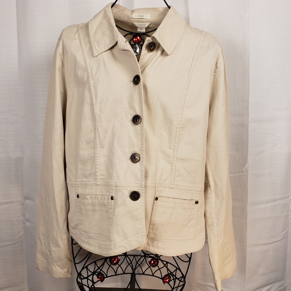 Christopher Banks Courderoy ButtonUp Fitted Jacket